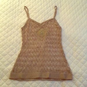 Sheer Lace Tank with Detail